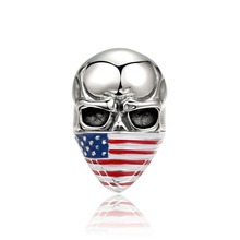 Hot Sale Titanium Steel American Flag Skull Biker Ring Man Punk Rock Stainless Steel Jewelry Christmas Brothers Father Gift 2024 - buy cheap