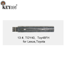 Keyecu 10x keydiy lâmina de controle remoto universal, lâmina giratória 13 #, toy40 toy48fh para lexus, para toyota 2024 - compre barato