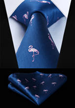 Woven Classic Men Tie Necktie  TGA09V8S Navy Blue Animal  3.4" Silk Tie Pocket Square Party Wedding Handkerchief Set 2024 - buy cheap