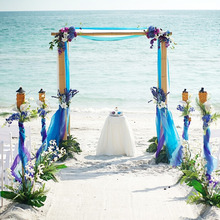 Cortinas para festa de casamento de organza, 5m * 1.35m/10m * 1.35m, decoração de festa, cenário com tecido oscilante, decoração de eventos, banquetes de casamento, frete grátis 2024 - compre barato