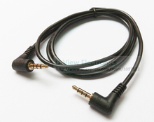 NCHTEK-Cable de Audio estéreo extensión macho a macho, doble ángulo recto de 90 grados, 3,5mm, 4 polos, Color negro, 1M, envío gratis, 2 uds. 2024 - compra barato