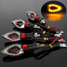 Universal 12 LED Motorcycle Turn Signal Light Indicators Blinkers Flashers Lights Lamp Bulb For Moto Motorbike Suzuki Kawasaki 2024 - buy cheap