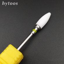 HYTOOS Ceramic Nail Drill Bit 3/32" Rotary Burr Bits For Manicure Pedicure Tools Electric Nail Drill Accessories Milling Cutter 2024 - buy cheap