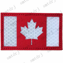 Parche personalizado 3D brillante bordado, Bandera de Canadá, parche táctico del ejército, insignia de hoja de arce, parche bordado de bandera de vendaje 2024 - compra barato