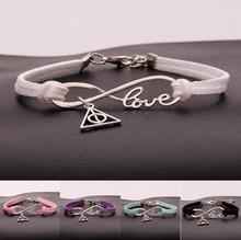 10pcs/lot Infinity Love 8 Triangle Death sacred Charm Pendant Women/Men Simple Bracelets/Bangles Jewelry Gift N14 2024 - buy cheap