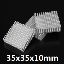 10 Pieces lot 35x35x10mm Aluminum Heat Sink For Electronic Computer 2024 - buy cheap