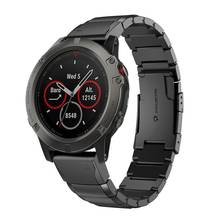 HIPERDEAL Smart Accessories wrist strap For Garmin Fenix 5S GPS Watch Genuine Stainless Steel Bracelet Quick Fit Strap dec15 2024 - buy cheap