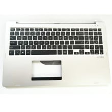 Teclado prateado com descanso para as mãos, para asus tp500, tp500l, tp500la, tp500lb, tp500lol, capa superior 2024 - compre barato