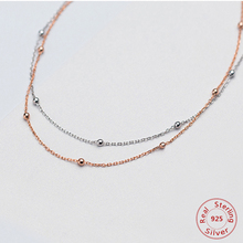 Fashion Minimalist Silver&Rose Gold Beads Choker Necklace for Women Girl Chokers Jewelry colar collares 2024 - buy cheap