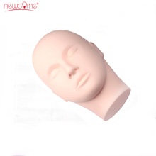 NEWCOME 1pc Training Mannequin Flat Head Practice Make Up Eyelash Model Eyelash Extension head Training Model for Makeup Tools 2024 - buy cheap