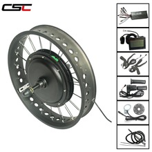 Electric snow bicycle Conversion Kit 20 24 26 inch 4.0 Tyre 48v 500W Fat bike motor front or rear wheel 4 color for ebike 2024 - buy cheap