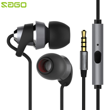 Sago Fashion Metal In-ear Wired Earphone Super Bass Dynamic Earbuds with Microphone for Xiaomi iPhone Mobile Phones 3.5mm 2024 - buy cheap