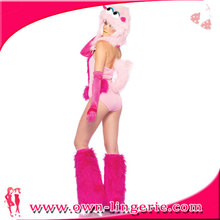 Sexy cheap pink animal costume,pink bodysuit costume with fur,monster animal halloween costume 4798 2024 - buy cheap