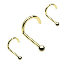 Gold 316L Surgical Steel Ball Screw Nose Stud Ring 20G Body Piercing Jewelry Nose Rings wholesales 2024 - buy cheap