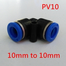 10pcs/lot  Pneumatic Fittings L type10mm to 10mm Elbow Pipe Fitting PV10 90 Degree Angle Plastic Fitting 2024 - buy cheap