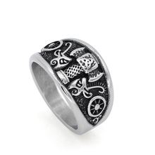 men stainless steel norse viking thor hammer MJOLNIR with goat amulet ring viking jewelry 2024 - buy cheap