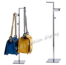 2pcs Free shipping Mirror stainless steel women bag bracket display rack Tie/wig/purse/handbag display stand holder rack 2024 - buy cheap