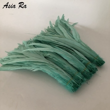 New! Wholesale high quality 500 pc mint green rooster feathers, 16-18 "/ 40-45CM DIY jewelry decoration, art props accessories 2024 - buy cheap