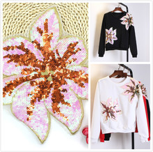 3Pcs/lot Sequin lace fabric patch sticker sweater DIY decorative flowers pattern fashion applique clothes sewing  accessories 2024 - buy cheap