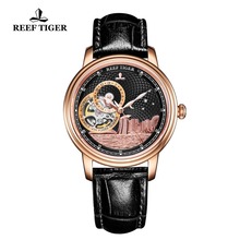 Reef Tiger/RT Luxury Brand Ladies Designer Watch Men Sapphire Crystal Leather Strap Classic Automatic Watch Clock Reloj RGA1739 2024 - buy cheap