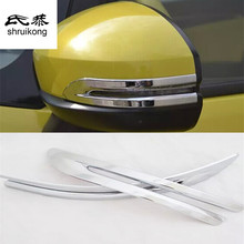 Adesivo retrovisor para honda jazz fit 3 mk3 2 de 2014 a 2018, cobertura para espelho retrovisor, decoração de abs, estilo cromado 2024 - compre barato