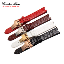 genuine leather watchband for L590GWWD L592 Notch dedicated watch strap black white brown red wristwatches band 2024 - buy cheap