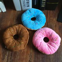 Pet Cotton Donut Play Toys Lovely Pet Dog Puppy Cat Squeaker Quack Sound Throw Toy Chew Donut Play Interactive Toys 2024 - buy cheap