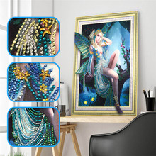 5d DIY Butterfly Girl Diamond Embroidery Special Shape Diamond Painting Rhinestone Crystal Painting Home Decoration 40x50cm 2024 - buy cheap