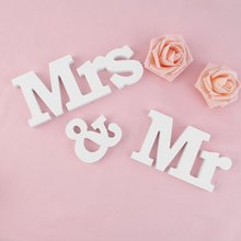 1 Set Vintage Mr & Mrs Wooden Letters for Wedding Decoration Sign Top Table Present Decor Valentine's Day Decoration 2024 - buy cheap