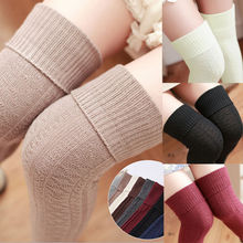 New Casual Sweet Ladies Women Stockings Winter Soft Cable Knit Over knee Long Boot Thigh High Warm Stockings 2024 - buy cheap