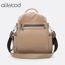 Aliwood 2021 Women Backpack For Adolescent Girls PU Leather Brand Female Small School Backpacks Shoulder Bags Rucksack Daypacks 2024 - buy cheap