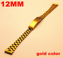 Wholesale 20PCS/lot High quality watch band (12mm and 18MM) ( gold color) stainless steel watch strap - 10069 2024 - buy cheap