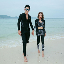Модный корейский купальный костюм для серфинга с длинным рукавом, УФ-защита для мужчин и женщин, одинаковая Футболка для плавания + штаны + шорты, 4XL, 2019 2024 - купить недорого