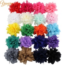 40 pçs/lote 1.5 "mini chiffon flores para meninas e crianças 2021 diy shabby chiffon flor cabelo arco grampos de cabelo meninas acessórios de cabelo 2024 - compre barato