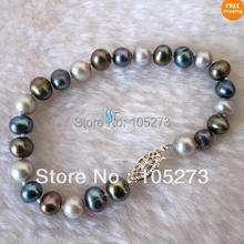 Lovely Pearl Jewelry 7.5inch Multicolor AA7-8MM Natural Freshwater Pearl Bracelet Lady's Girls Style Wholesale New Free Shipping 2024 - buy cheap