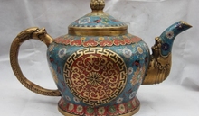 13" Chinese Palace Bronze Copper Cloisonne Enamel Dragon Teapot Flagon Wine Pot 2024 - buy cheap
