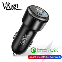 Автомобильное зарядное устройство VVKing 36 Вт USB PD Dual Quick Charge QC 3,0 3A Type C, автомобильное зарядное устройство для Huawei Samsung xiaomi One plus LG, быстрая зарядка 2024 - купить недорого