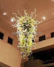 Free Shipping AC Led Hotel Lobby Colorful Glass Lighting Simple Design Chandelier 2024 - buy cheap