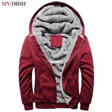 Autumn Winter 2021 New Style Hoodies Sweatshirts Thicken Fur Lining Warm Jackets Men Casual Loose Cardigan Coats Free Shipping 2024 - buy cheap