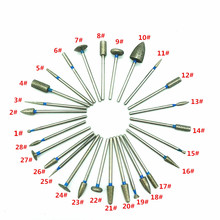 28Pcs 2.35mm Shank Diamond Grinding Bur Drill Bits Sets For Dental Grinding Needle Shape Dental Polishing Burs 2024 - buy cheap