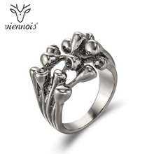 Viennois Vintage Finger Rings for Women Rhinestone Geometric Antique Cocktail Ring Exaggerated Fashion Jewelry Women Party Gifts 2024 - buy cheap