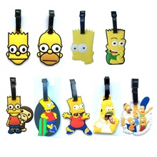 9Style Homer Marge Bart Lisa Maggie Bart Creative Silicone Luggage Tag Pendants Hang Tags Tourist Products Toy Figure 1pc 2024 - buy cheap