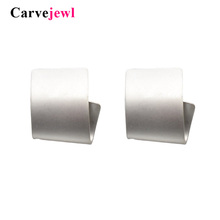 Carvejewl new stud earrings unique folded geometric stamping stud earrings for women jewelry girl gift fashion European earrings 2024 - buy cheap