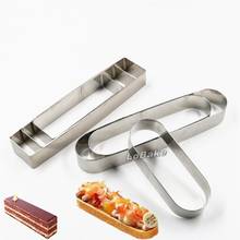 (2 units/set) small small long oval and rectangle stainless steel tiramisu mousse cake ring puff mould egg fry rings DIY baking 2024 - buy cheap