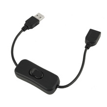 Кабель USB папа-мама с переключателем вкл/выкл кабель удлинитель линия для USB лампа USB вентилятор линия питания 2024 - купить недорого