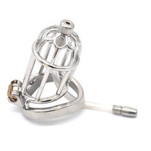 New Male stainless steel penis cage Bird Chastity Device metal cock ring penis lock belt slave bondage restraint cb6000 sex toy 2024 - buy cheap
