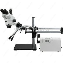 Gravadores gemologistas-amscope suprimentos 3.5x-180x luz de fibra trinocular microscópio estéreo + suporte de rolamento de esferas 2024 - compre barato