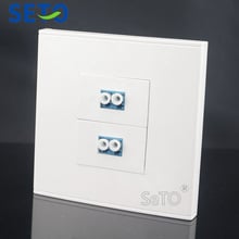 SeTo 86 Type Double Ports Optical LC Panel Outlet Wall Plate Socket Keystone Faceplate 2024 - buy cheap