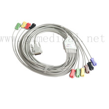 Compatible with Schiller,EKG Cable , IEC, 10-lead,DB15M>Grabber. 2024 - buy cheap