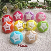 120pcs Mixed color white Pentagram Smile plastic cartoon buttons decorative / scrapbook / sewing / craft material  wholesale 2024 - buy cheap